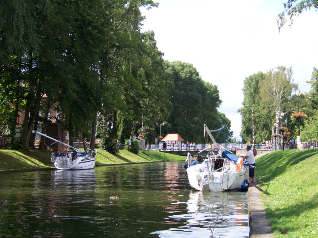 Blick auf den Kanal in Lötzen (Gizycko).