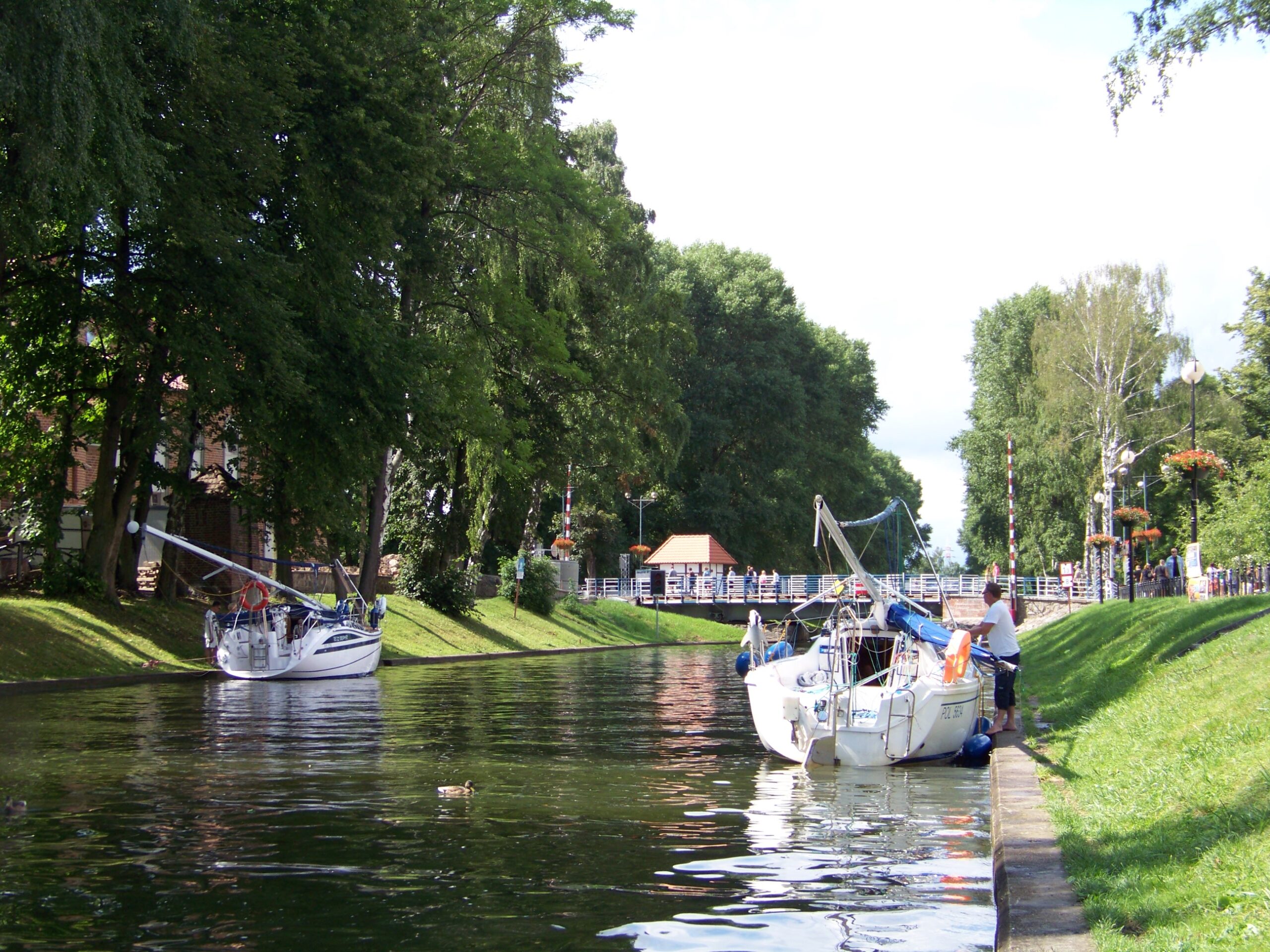Blick auf den Kanal in Lötzen (Gizycko).