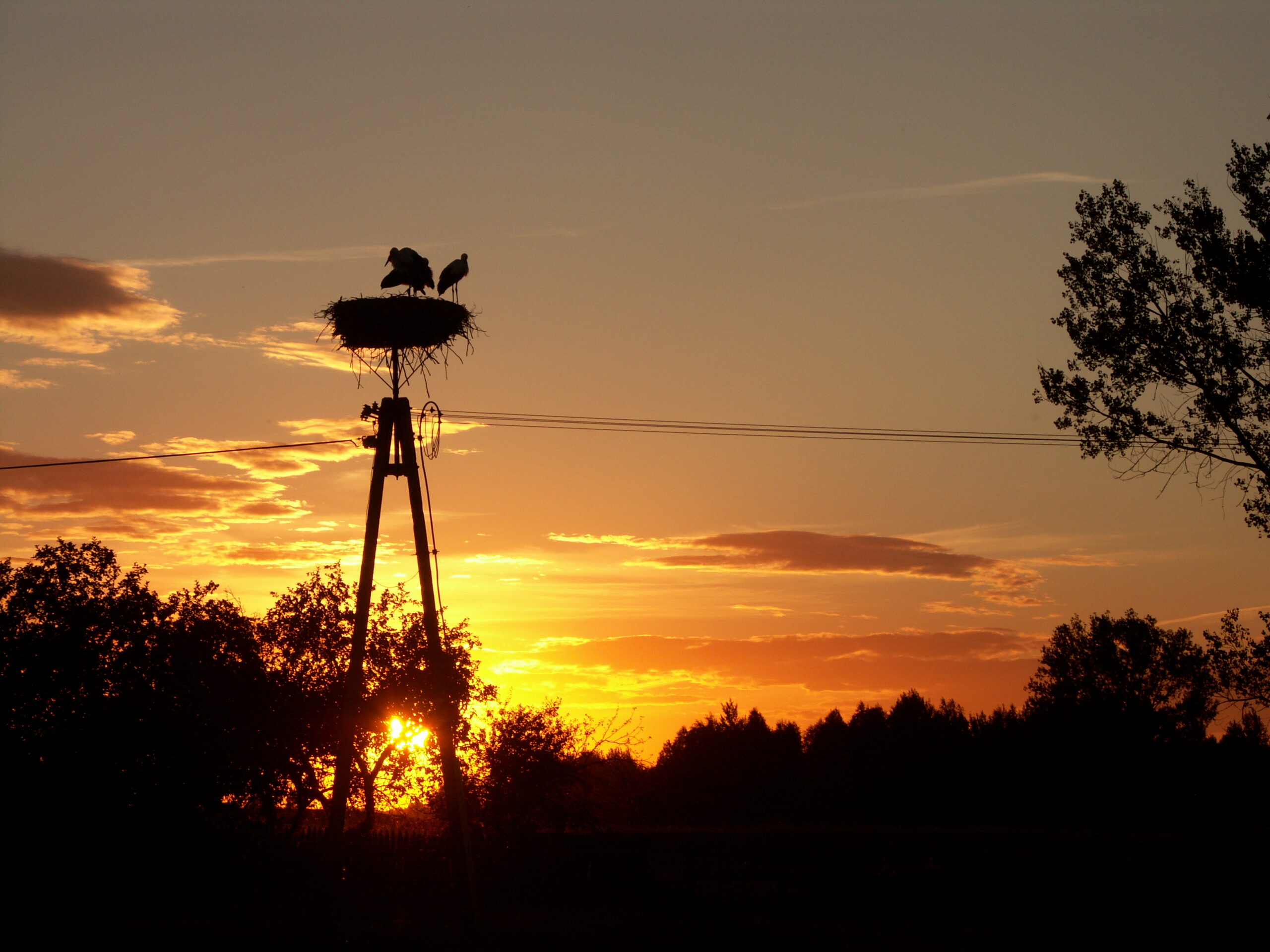 Ein romantischer Sonnuntergang in Masuren.